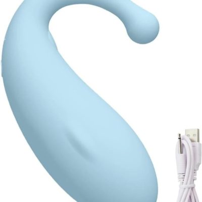 Adult Vibrating Egg 10 Modes Whale-Shaped Sex Machine Vibrating Egg Female Sex Toy G-Spot Vibrator (Blue)