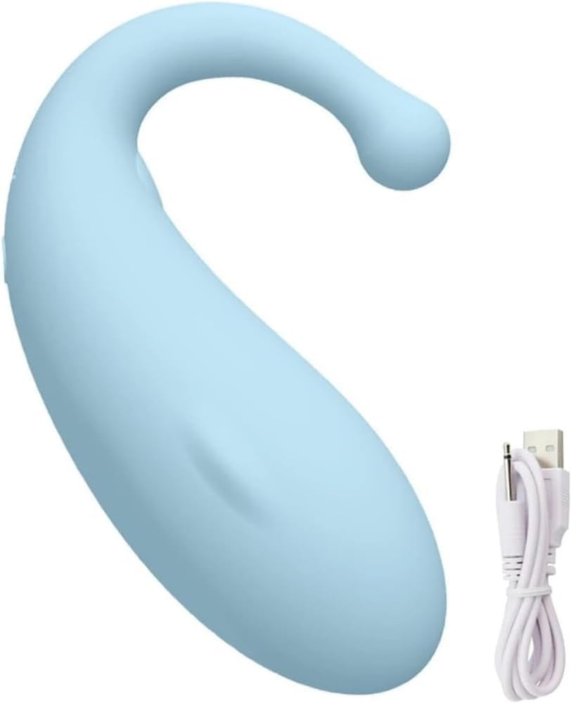 Adult Vibrating Egg 10 Modes Whale-Shaped Sex Machine Vibrating Egg Female Sex Toy G-Spot Vibrator (Blue)